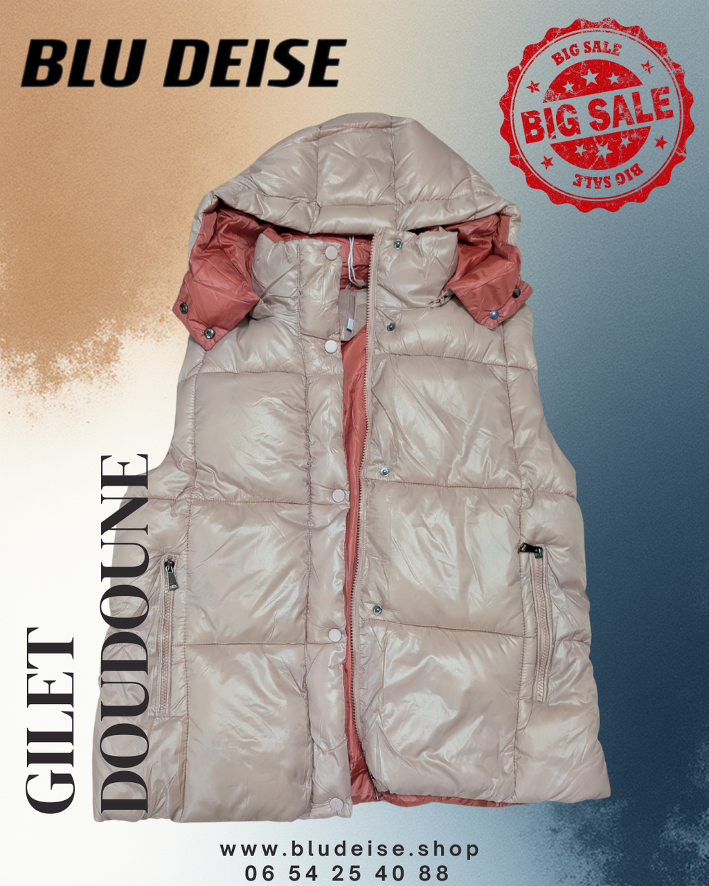 Gilet Doudoune "Glossy" Matelassé