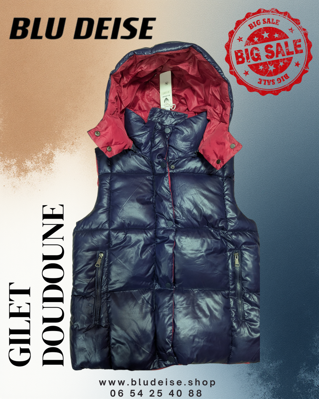 Gilet Doudoune "Glossy" Matelassé