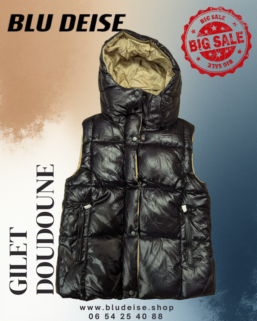 Gilet Doudoune "Glossy" Matelassé