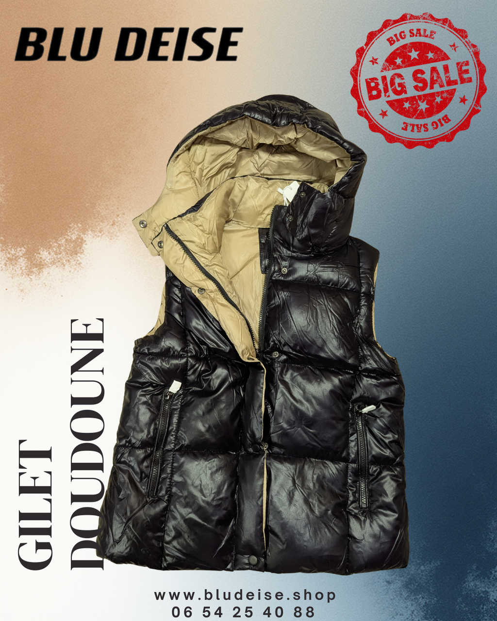 Gilet Doudoune "Glossy" Matelassé