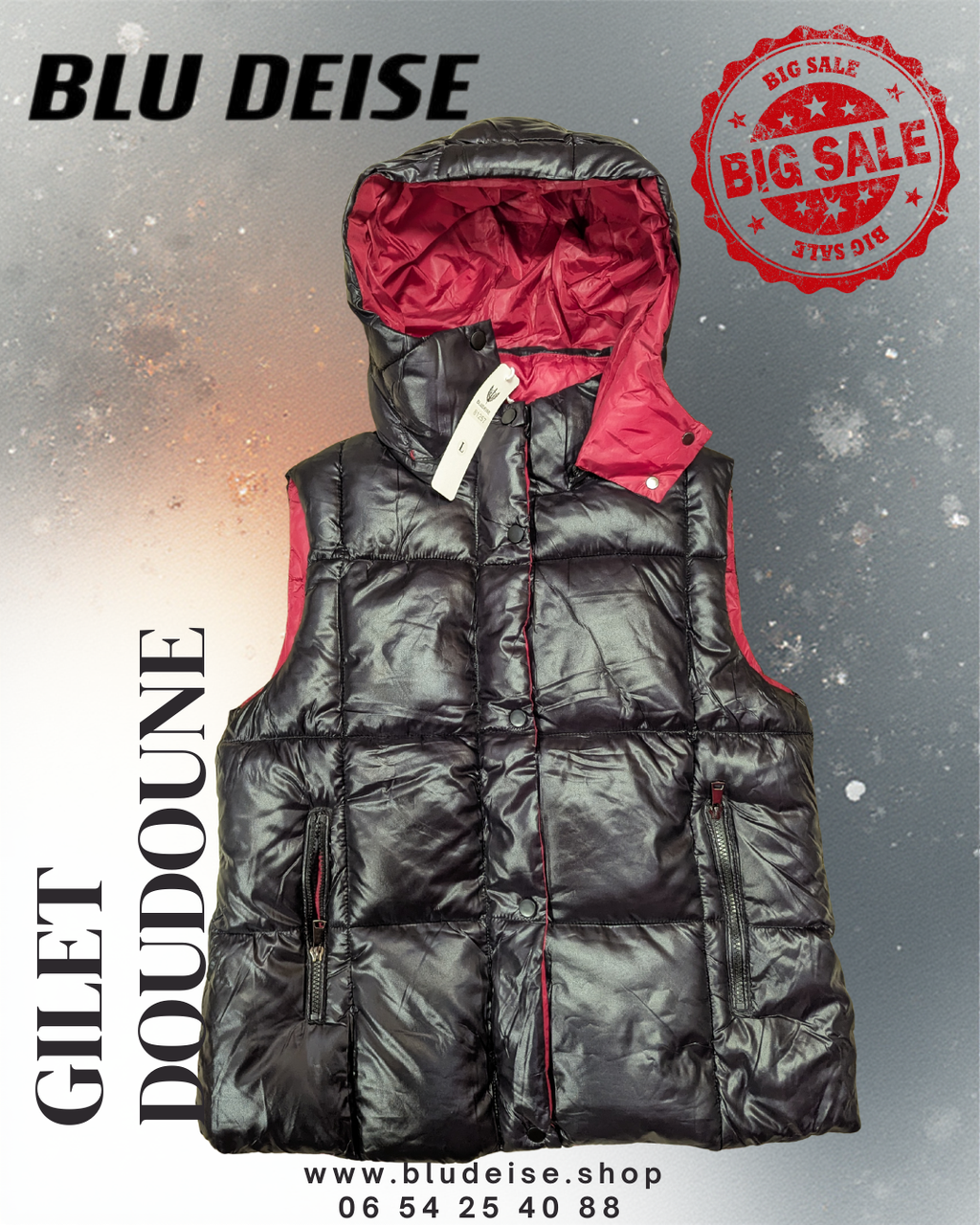 Gilet Doudoune "Glossy" Matelassé
