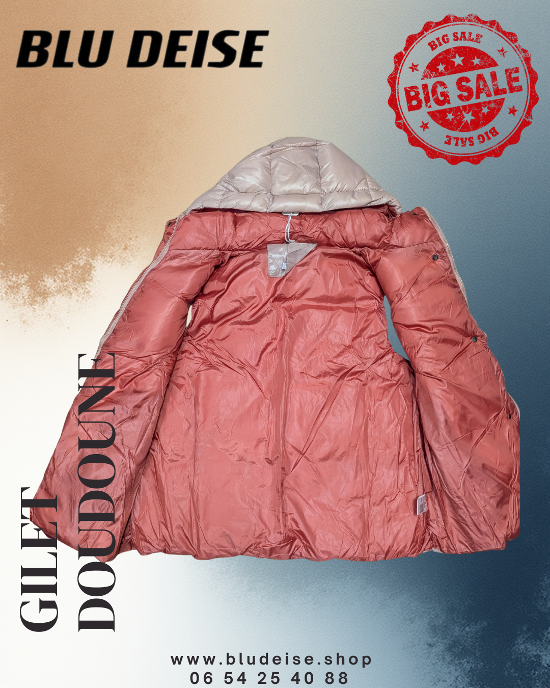 Gilet Doudoune "Glossy" Matelassé