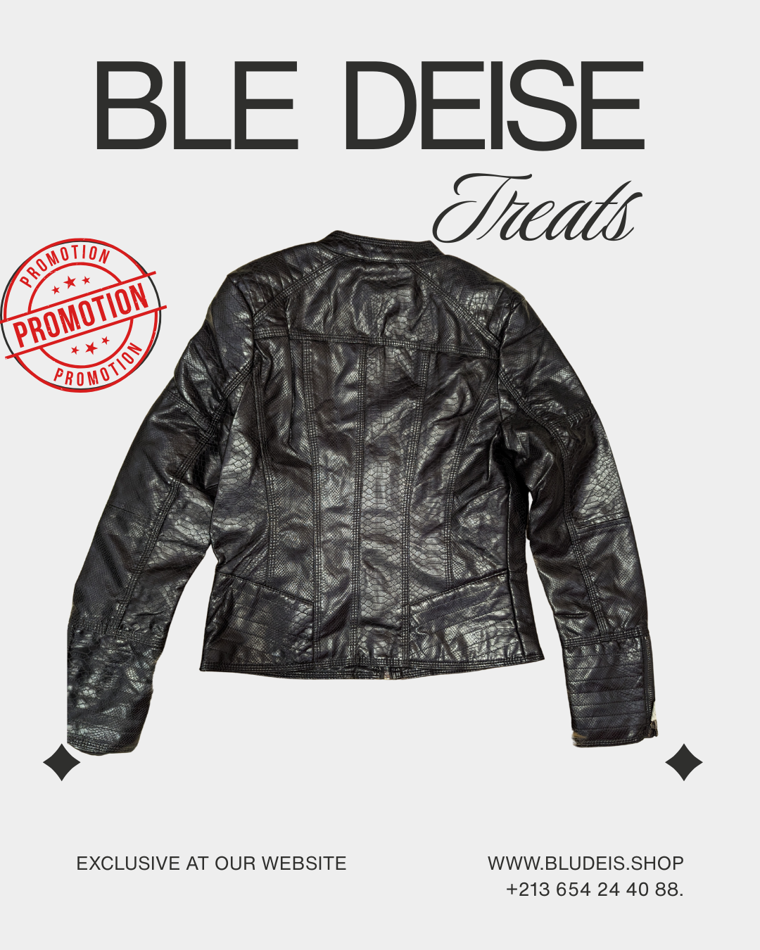 Veste Racer Femme Noir – Similicuir Texturé Snake