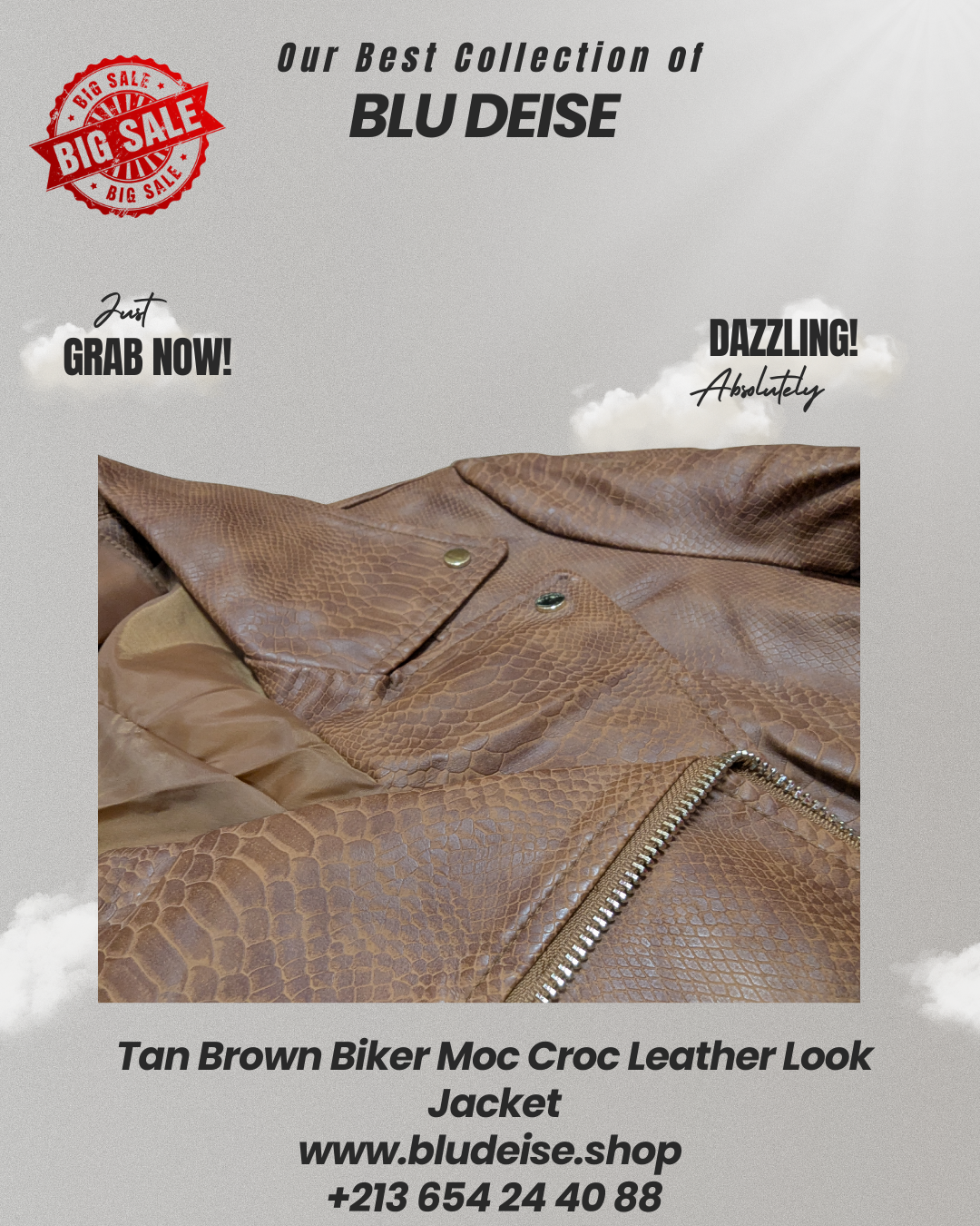 Veste Biker Femme Noir – Similicuir Effet Snake Premium