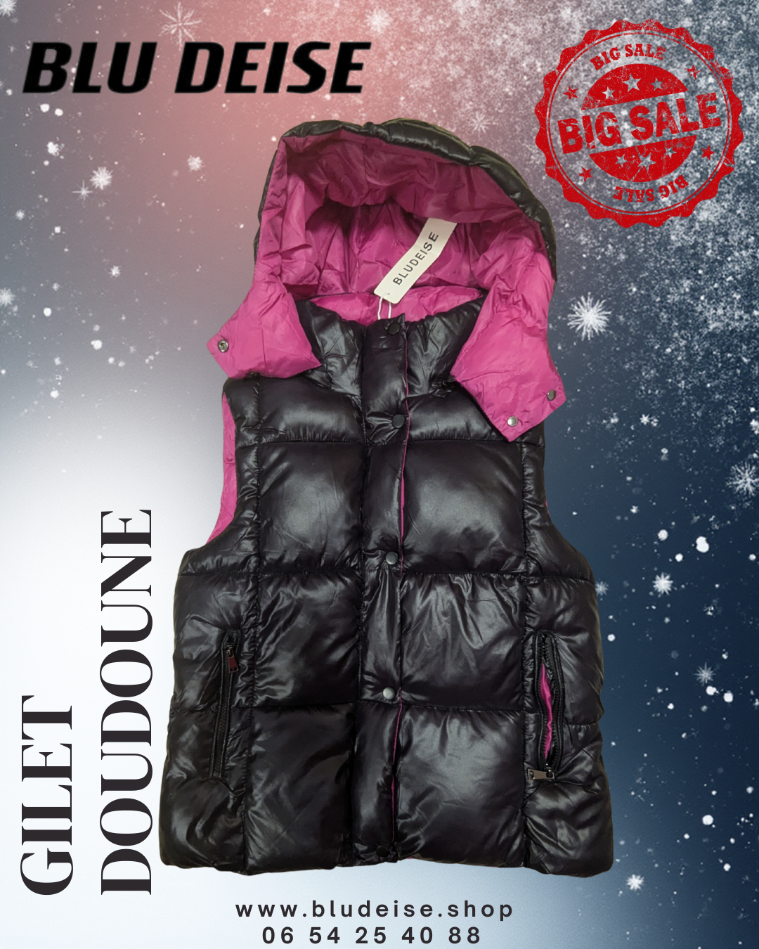 Gilet Doudoune "Glossy" Matelassé